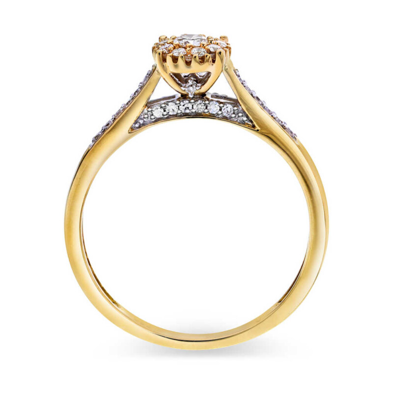 Pan Jewellery - Ring i gult gull med 0,33 ct diamanter