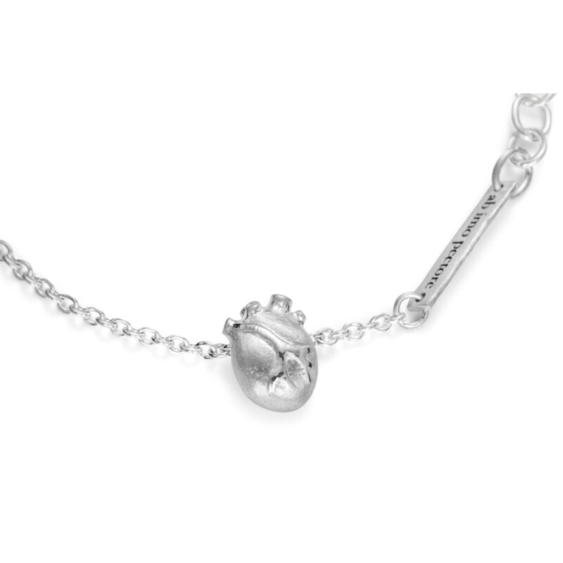 Bjørg Jewellery- Anatomic Heart Small- Halssmykke- Sølv