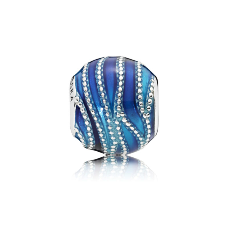 Pandora-Charm, Blue Swirls