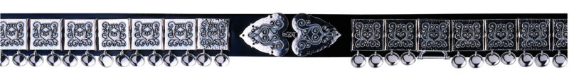 Sylvsmidja - Komplett bunadsbelte i oksidert sølv med hjertespenne og påloddet filigran