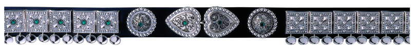 Sylvsmidja - Komplett bunadsbelte i oksidert sølv med hjertespenne og borer